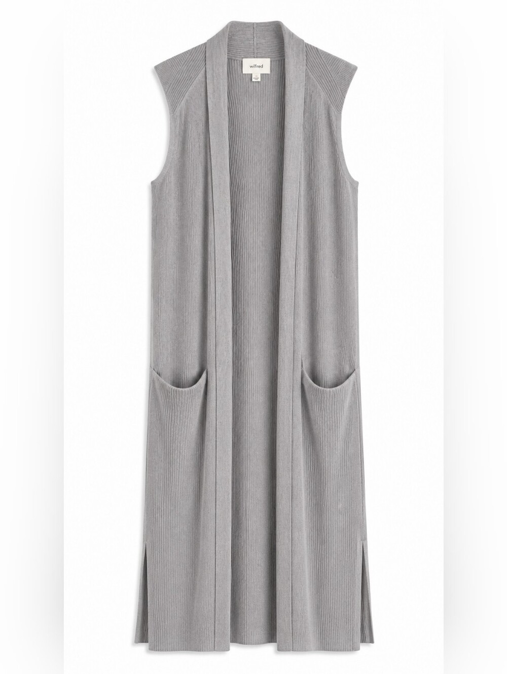 Wilfred Gray Knit Open Vest L